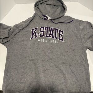 Champion Kansas State Wildcats Hoodie Mens 2XL Gray K-State Pullover Sweatshirt